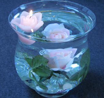 floating candle centerpiece